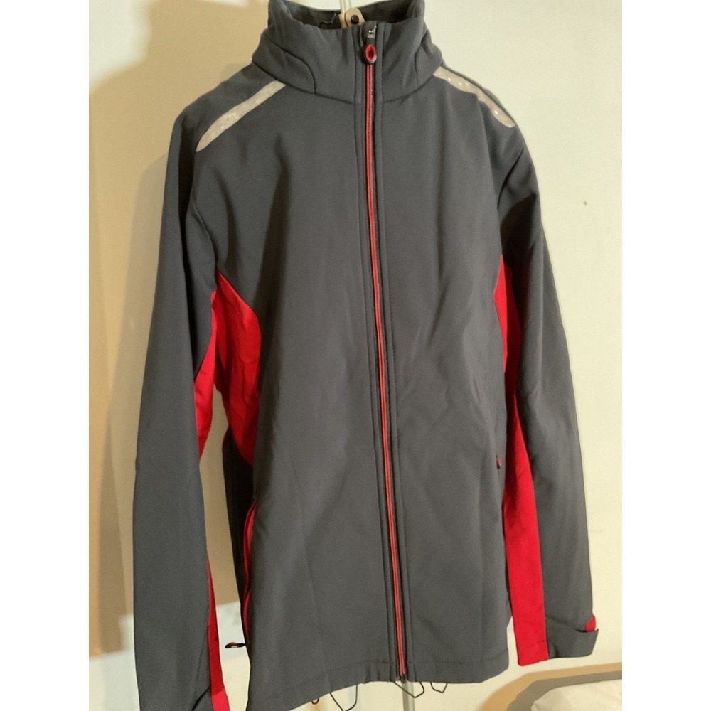 North End‎ Sport Warm Logic Softshell Jacket Mens Large Grey Red Full Zip 88693